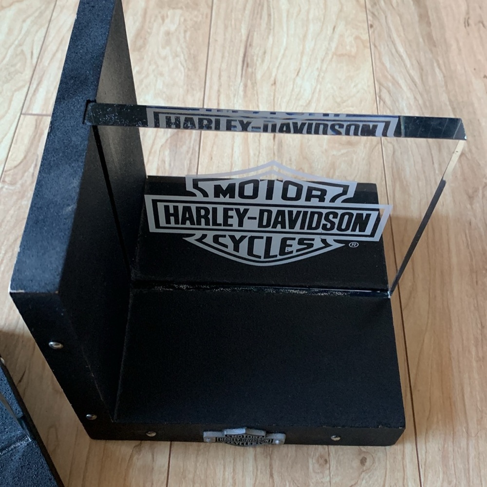 Harley Davidson set of bookends black and acrylic design - Picture 4 of 14